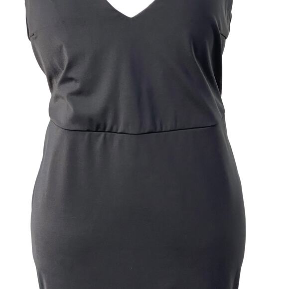 Halara Womens Size Large V Neck Mermaid Maxi Dress Black Adjustable Straps NWOT - Picture 6 of 11